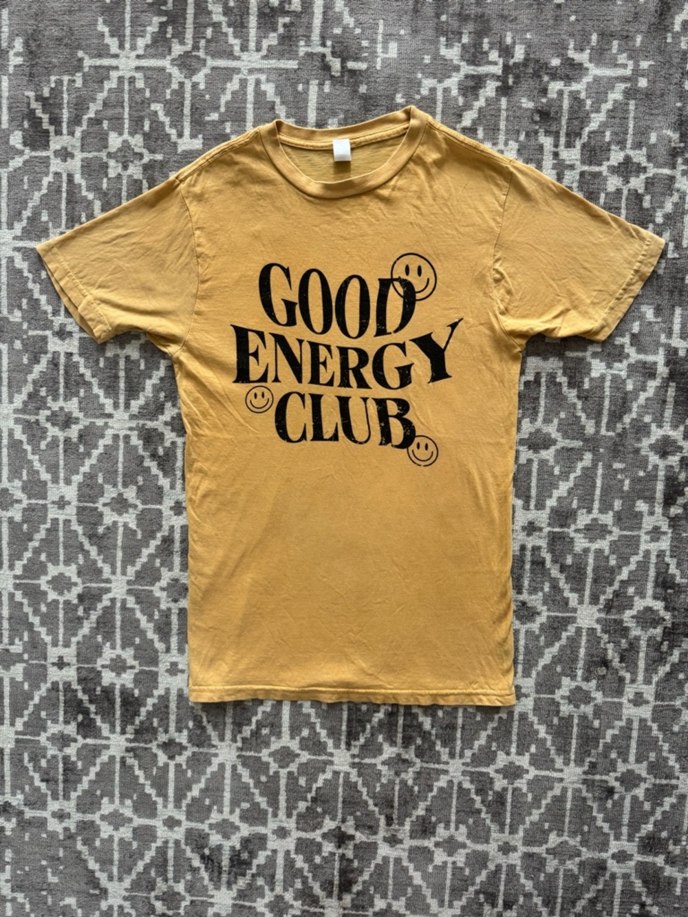 Vici Mustard Yellow 'Good Energy Club' Graphic Tee